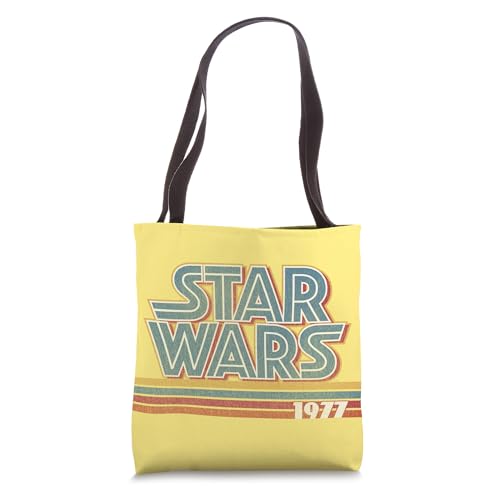 Star Wars Yellow Retro Logo Stripes 1977 Tote Bag