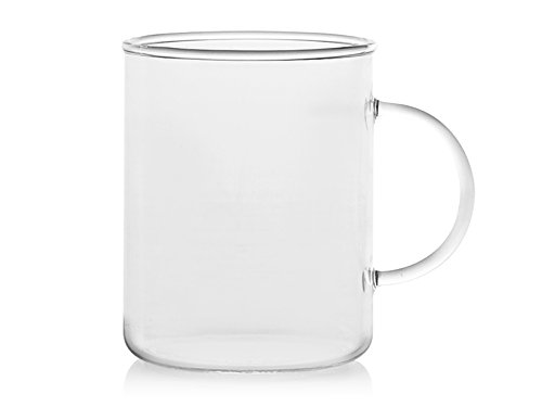 H&H Tazza Mug, Vetro Borosilicato, Trasparente