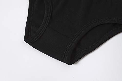 Winging Day Packs Of 6 Big Girls Panties Solid Black Underwear Size 14 #TOP4