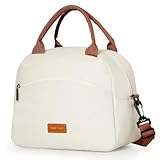 Lancheira para mulheres e homens, isolada de grande capacidade, bolsa de almoço reutilizável portátil com alça de ombro ajustável para trabalho