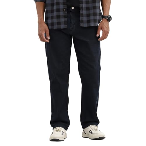 Image of WROGN Men's Relaxed Fit Jeans | Mid Rise | Jeans for Man