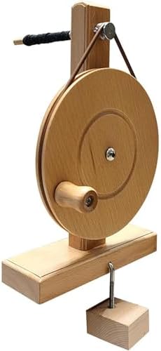 Wooden Yarn Spinnings Wheel,Handmade Desktop Yarn Spinner,for Smooth, Fast Spinnings,for Wool, Cotton, Silk Crafting