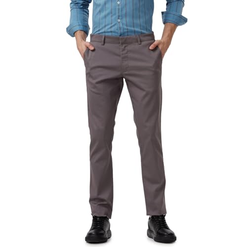 Image of BASICS Premium Cotton Stretch Formal Trousers for Men | Office Pants
