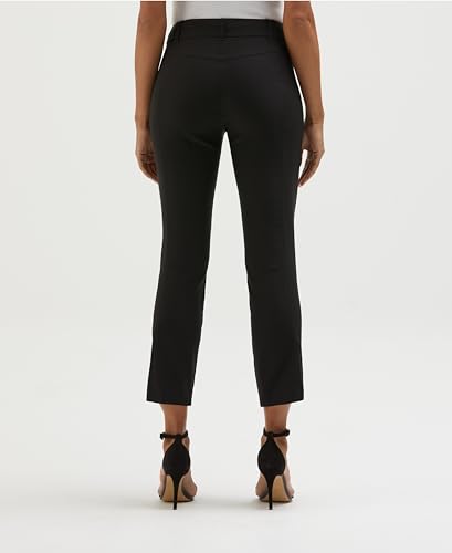 Rafaella Women's 27" Satin Luxe Crop Pants, Stretch Fabric, Elastic Waist Panels, Straight Leg Classic Fit Capris2