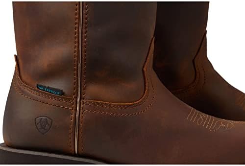 Ariat Womens Delilah Round Toe Waterproof Western Boot Distressed Brown 8 Wide | Image 5