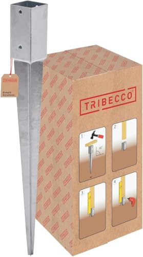 Soporte para postes de impacto, 71 x 71 mm, longitud 900 mm, galvanizado en caliente, casquillo para postes de madera cuadrada, funda de ancla, acero