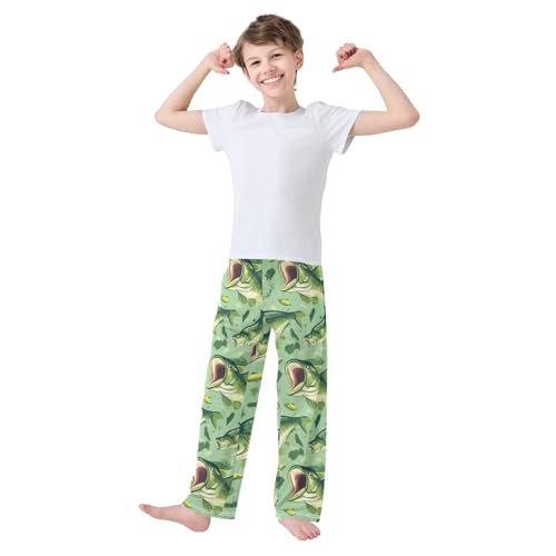 Pajama Bottoms, Pajamas Pant Tuna Fishes Lounge Wear Casual Green Sleep Long Pants Soft Pjs Sleepwear2