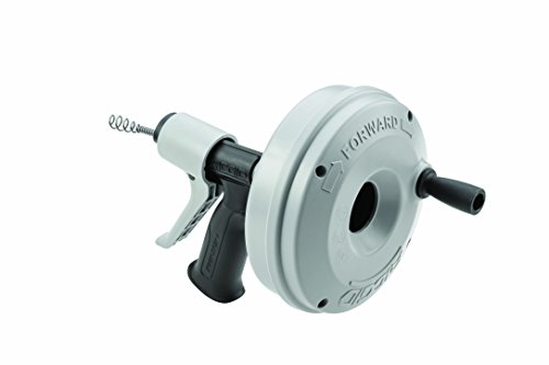 RIDGID 57038 Kwik-Spin Hand Spinner AUTOFEED Drain Cleaner with 1/4-inch x 25-foot Maxcore Cable and Bulb Auger for 1/2 to 1-1/2 inch Lines