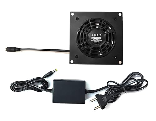 Image of 4 DOT FOURDOT COOLINGS Exhaust /Intake Cooling System For Enclosed System /Drawer /Almirah /Rack For Home (4 Inch Model 180) Gaming Console