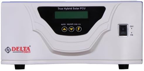 1KVA (1000VA) 60A Hybrid Solar Inverter Fully Automatic PCU (Solar + Non-Solar) Support Lithium Battery [Highly CONFIGURABLE] with INBUILT STABILIZER Pure Sine Wave Inverter