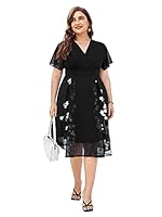 Algopix Similar Product 9 - Floerns Womens Plus Size A Line Midi