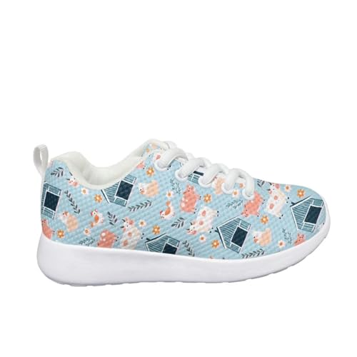 Cartoon Running Sneakers Lace Up Boys Girls Lightweight Shoes Unisex Breathable Athletic Running Tennis Fitness Shoes for Little Kid Size11.5-13 /Big Kids Size1-32