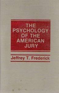 Hardcover The Psychology of the American Jury Book