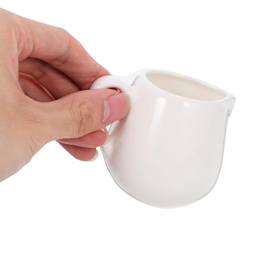 Miniatura 5 de Housoutil 4 Piezas Jarras De Salsa De Cerámica Con Asa Mini Jarras De Leche De 4 Oz Contenedor De Salsa De Cocina Ideal Para Crema Y Salsas En Casa