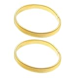 TOPPERFUN Pulsera para Hombre Metálica Resorte Dorada, Brazalete Elástico Ajustable 2 Piezas, Accesorio Antideslizante para Mangas Largas en Tareas Diarias