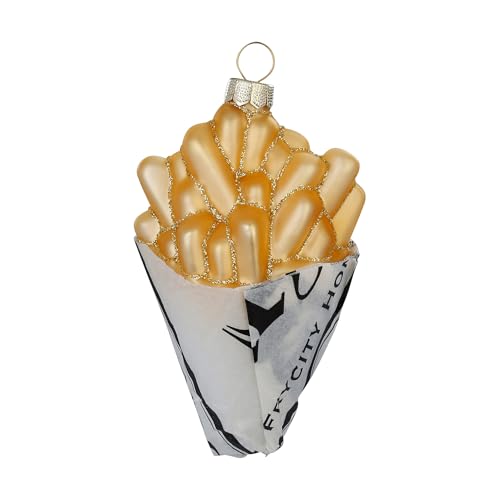 Christbaumschmuck Glas 10cm - Pommestüte Figur zum Aufhängen -...