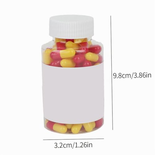 Naisicatar 100pcs Capsule de gélatine vide Taille 0 Capsules de pilule vides claires Capules de gel pour le supplément de bricolage Boullage en poudre (jaune rouge) – vue 3