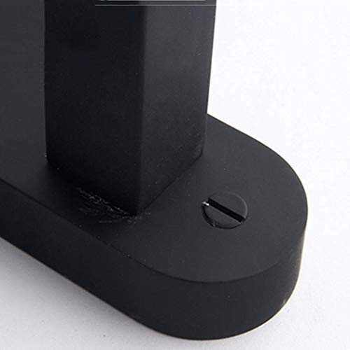 Toallero de baño de acero inoxidable negro mate con diseño de doble barra sofisticado 8