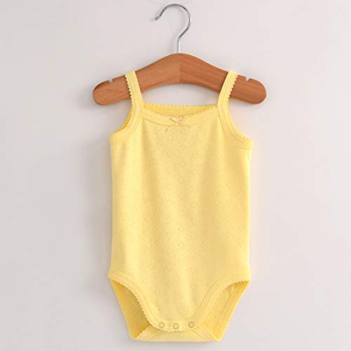 Blueleyu Baby Girls Spaghetti Strap Bodysuit Sleevelesstank Top Cotton Baby One-Pieces Pack Of Baby Summer Clothes (9-12 Months) #TOP1