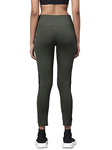 Image of CHKOKKO Women's High Rise Regular Fit Polyester Blend Sports Leggings (JSSTIGHT)