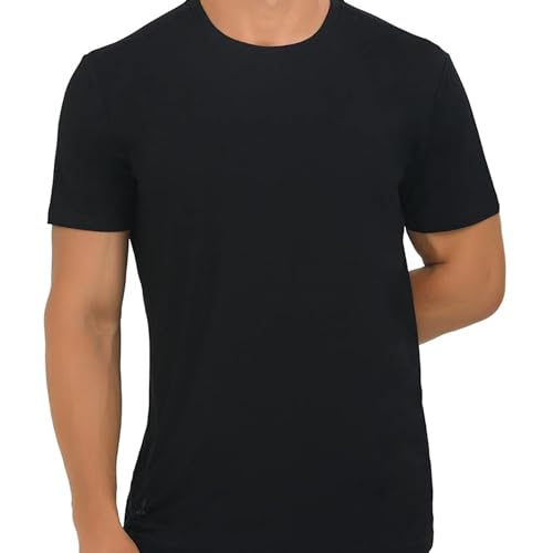 Premium T-Shirts for Men Rayon Made from Bamboo Crewneck Undershirt Tees Moisture Wicking 1 Pack2