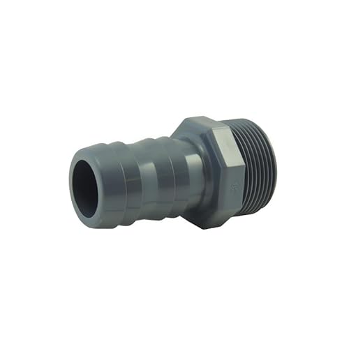 Douille cannelée PVC pression 40 mm, à visser mâle 33x42