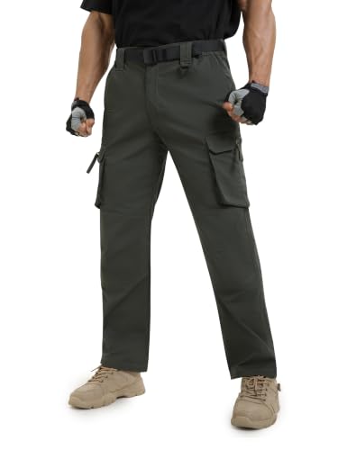 Natuvenix Men's Tactical Relaxed Fit Water Resistant Work Cargo Pants