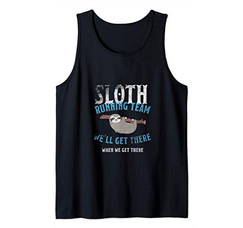 Sloth Running Team T Shirt Sloths Lover Camiseta sin Mangas