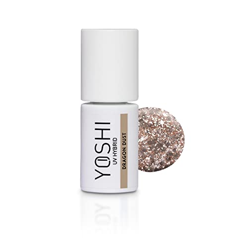 Yoshi Smalto UV Dragon Dust 109 – LED Nail Polish – per unghie LED/UV – Vernice ibrida con tempo di asciugatura 30s – 90s LED/120s UV – 6 ml