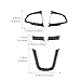 FXETRNL Real Carbon Fiber Steering Wheel Button Frame Covers - for Ford Focus RS/ST/SE/ECO Boost 2015 2016 2017 2018 Carbon Fiber Accessories, Durable Anti-Scratch Protective Accessories (Black)