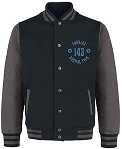 Pokémon Ronflex Homme Veste Varsity chiné noir/gris L 50% Coton, 50% Polyester
