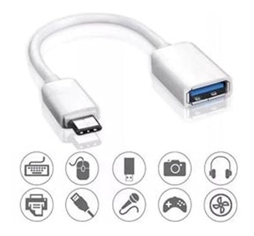 Cabo Adaptador USB Otg Fêmea Tipo C Macho para Pendrive Usb Celular Tablete Notebook