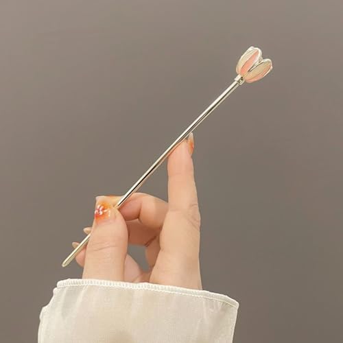 XINGNIAO Flower Hair Pins Metal Hairpin Tulip Blossom Hair Stick for Women and Girls, 1 Piece Color2