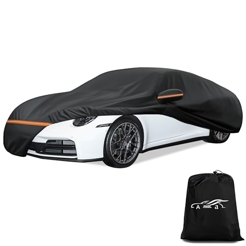 Image of Amooca Heavy-Duty Car Covers Custom Fit for Porsche 911 (1998-2025) Waterproof Sun-Proof All Weather for Automobiles Snow Cover 420D with Door Zipper Cotton Lining