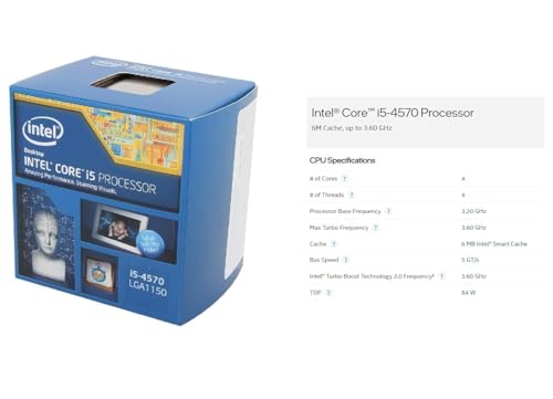 Image of KRYNORCXY Computer Desktop PC - Core i5-4570 CPU, SSD, HD Graphics 4600, 22 inch inch LED Monitor, Keyboard & Mouse, Windows 10 Pro, Wi-Fi Enabled (16GB RAM, 512GB SSD)