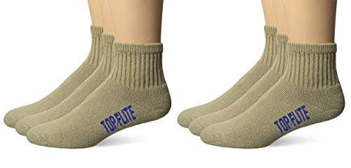 Top Flite Mens Sport Full Cushion Quarter Socks 6 Pair Pack