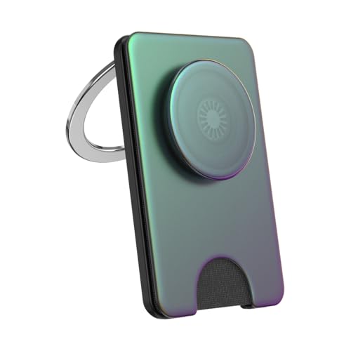 Image of PopSockets Kick-Out Wallet for MagSafe, Adjustable Kickstand, Magnetic Stand, Green - Nightshade