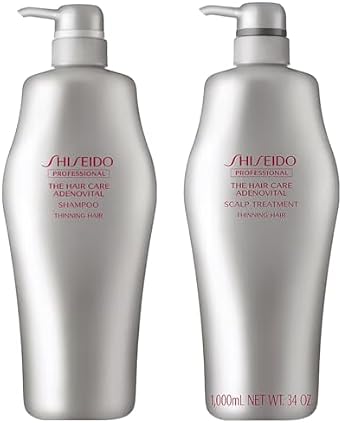 ADENOVITAL Set Shampoo 33.8 fl oz 1,000 ml & Treatment 33.4 oz 1,000 g Salon Exclusive Shiseido Professional