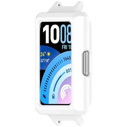 Image of for Huawei Band 11 Pro / 11 Pro NFC Watch Case Hard PC Protective Cover with 12mm Button Cutouts - White