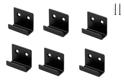 Image of 6 Pieces of Stainless Steel Tile Hanging Code Heavy Duty Wall Mounting Bracket, Photo Frame Wall Tile Hanger, Display Rack Steel Hook Buckle