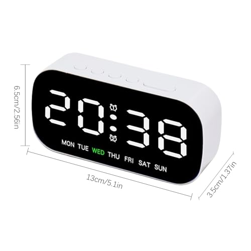Alarma de dormitorio digital que soluciona los despertares tarde con reloj de mesa compacto 6