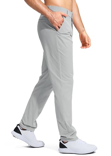 Image of Pudolla Men's Golf Pants Stretch Work Dress Comfy Pants 30 inch /32 inch /34 inch Lightweight Quick Dry Casual Slacks Trousers with Pockets