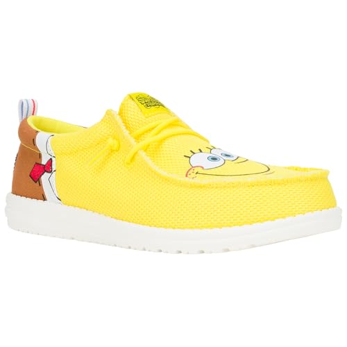 Image of HEYDUDE X Spongebob, Men's Slip-on Loafers, Comfortable & Light-Weight