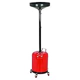 JDM Auto Lights Oil Waste Drain Pan Portable 5 Gal Gallon Draining Tank Dolly Funnel Drum Lift