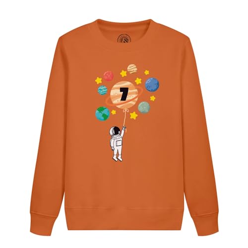 Sweatshirt enfant astronaute 7 ans pour anniversaire thème espace
