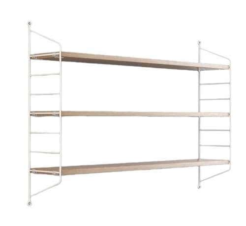 Sailozai 棚、パンチフリー、壁掛け、壁収納ラック、簡単設置、リビングルーム、玄関、寝室、バスルーム、キッチン (C(80*75),ナチュラル)