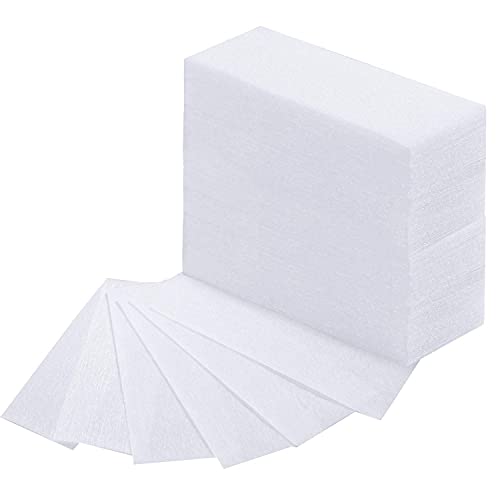 400 Pieces Non Woven Wax Paper Strips Facial and Body Hair Removal Waxing Strips Epilating 10 x 3.8 cm Wax Strip Paper (White)