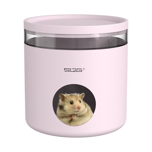 Hamster Hideout,Multifunctional Hamster Igloo for Syrian Hamsters, Gerbils, Hedgehogs, Guinea Pigs,Small Pet Rodents (Pink, Large)