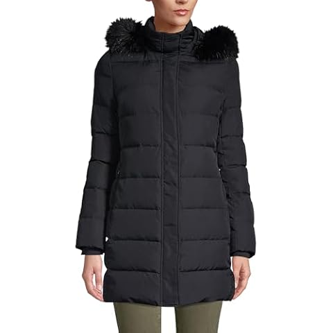 Lands' End Womens Down Winter Coat Black Regular Large Cover