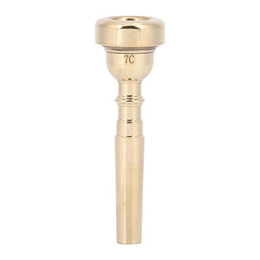 Boquilla Trompeta, Boquilla de trompeta de metal, Boquilla de trompeta de tono Bb dorado, 3C 5C 7C(Oro 7C) Boquilla Trompeta 7C